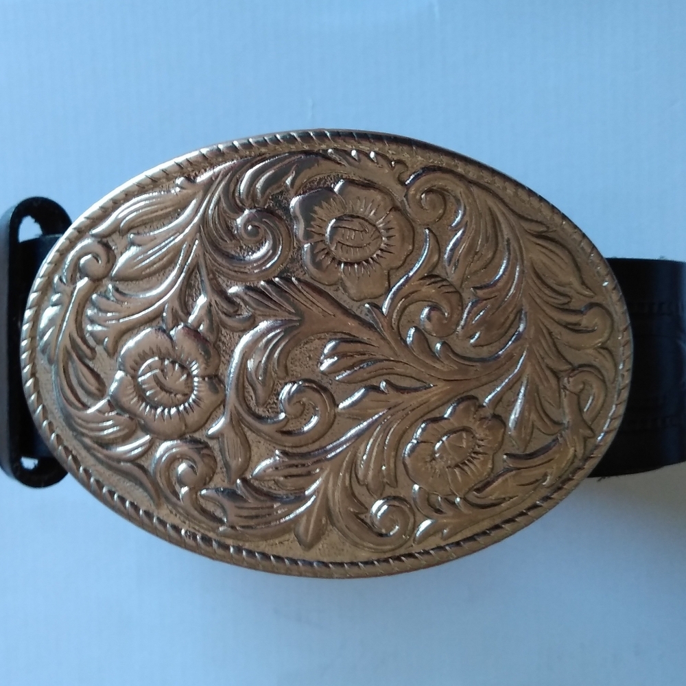 ✨ SHOW STOPPER western leather belt large buckle
